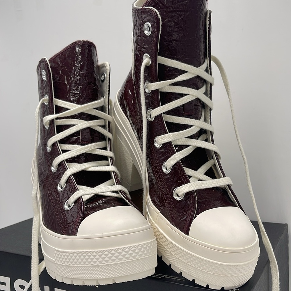 Converse WMNS High-Top Heeled Platform Sneakers CHUCK 70 DE LUXE HEEL HI BOOTS - Picture 5 of 16